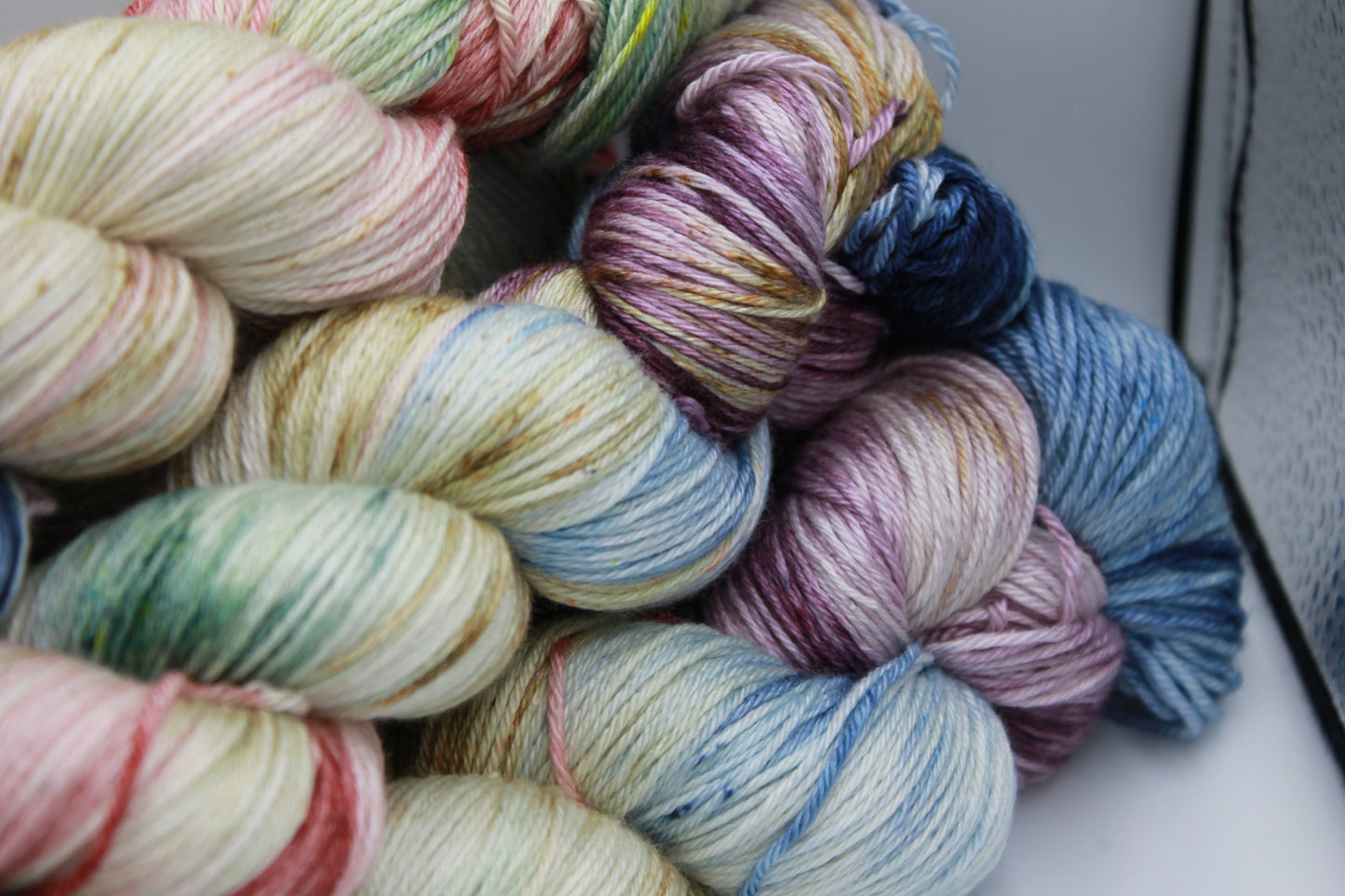 Chatsworth Medley Sock Yarn Skein - 50% Superwash Merino Wool, 50% Silk, 100g Skeins
