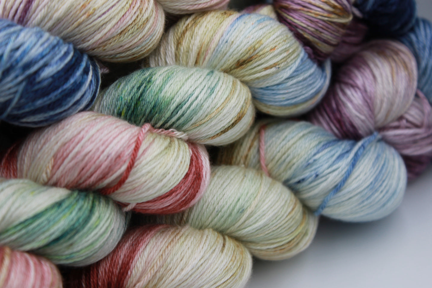 Chatsworth Medley Sock Yarn Skein - 50% Superwash Merino Wool, 50% Silk, 100g Skeins