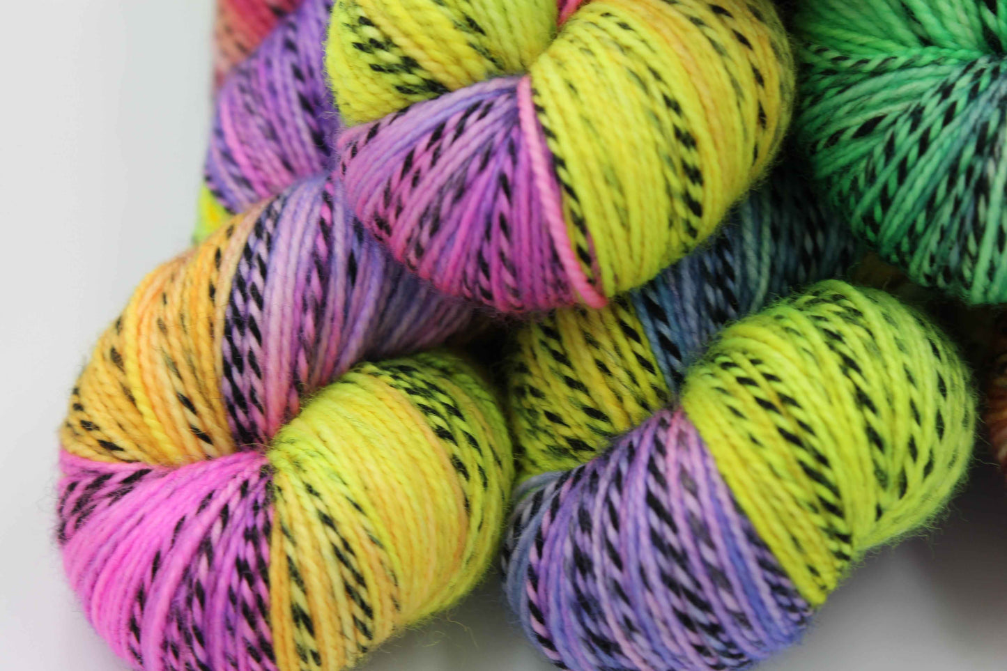 Dazzling Zebra Yarn - 100g Hand Dyed Zebra Sock Skein in 80% SuperWash Merino and 20% Nylon