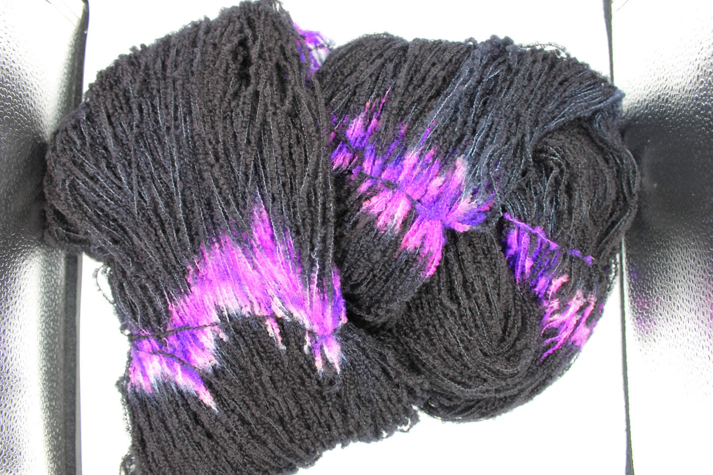 Electric Eclipse 80% Superfine Merino Wool Boucle Yarn - 20% Nylon Lace Weight 100g Skein