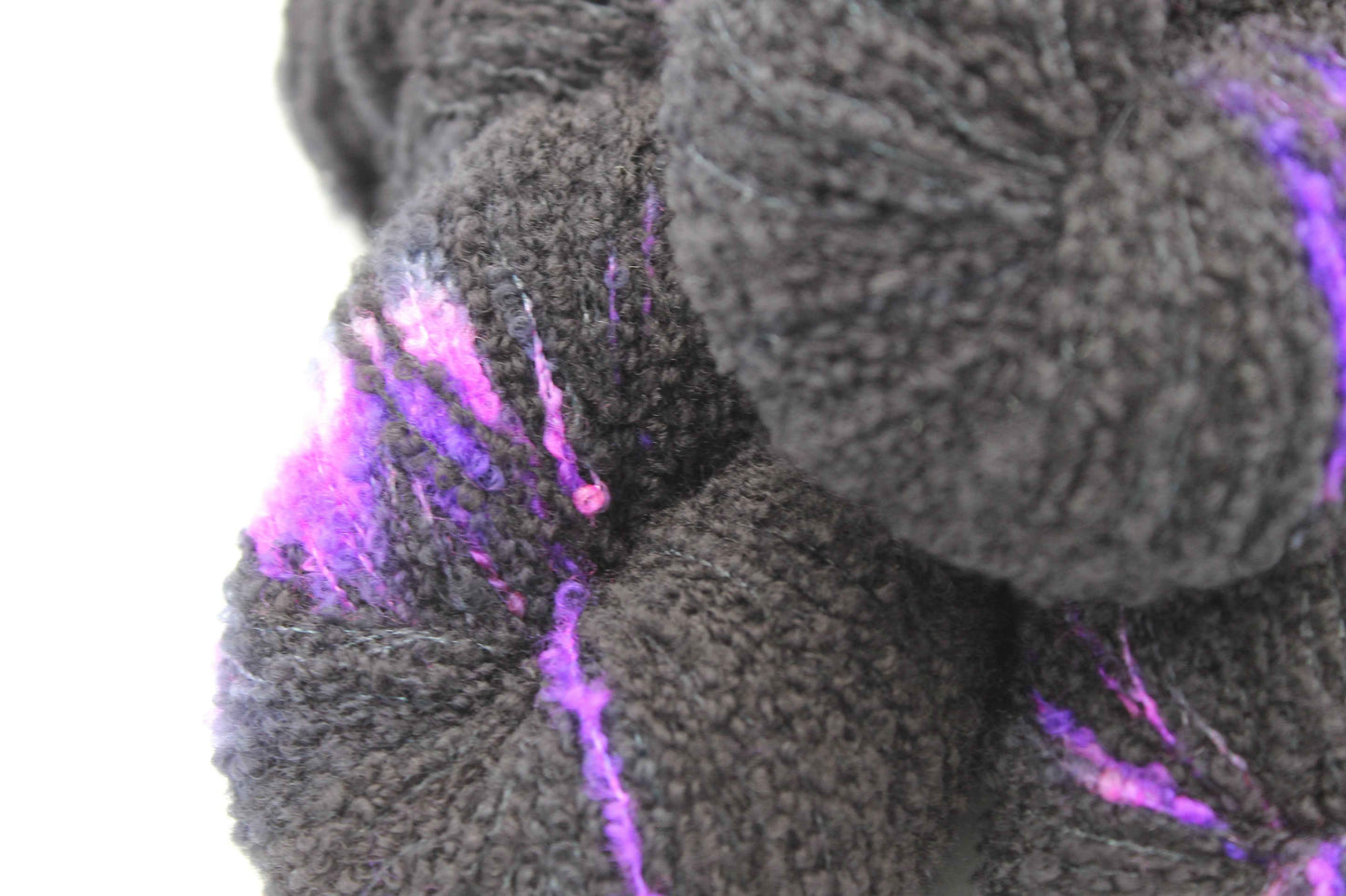 Electric Eclipse 80% Superfine Merino Wool Boucle Yarn - 20% Nylon Lace Weight 100g Skein