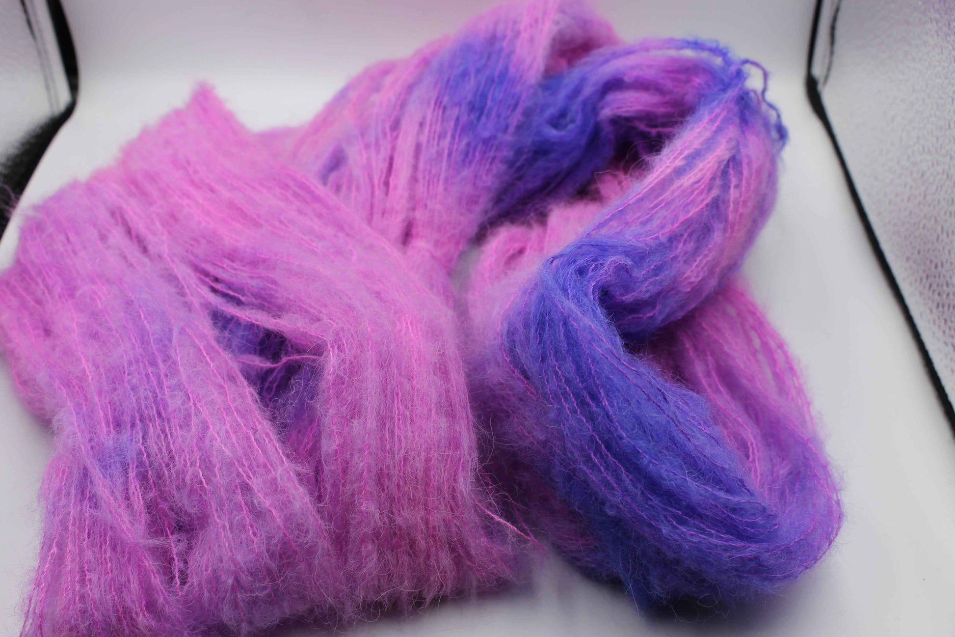 Bubblegum & Blue Jeans Exquisite Lace Yarn 50g Skein 74% Baby Suri Alpaca 26% Mulberry Silk