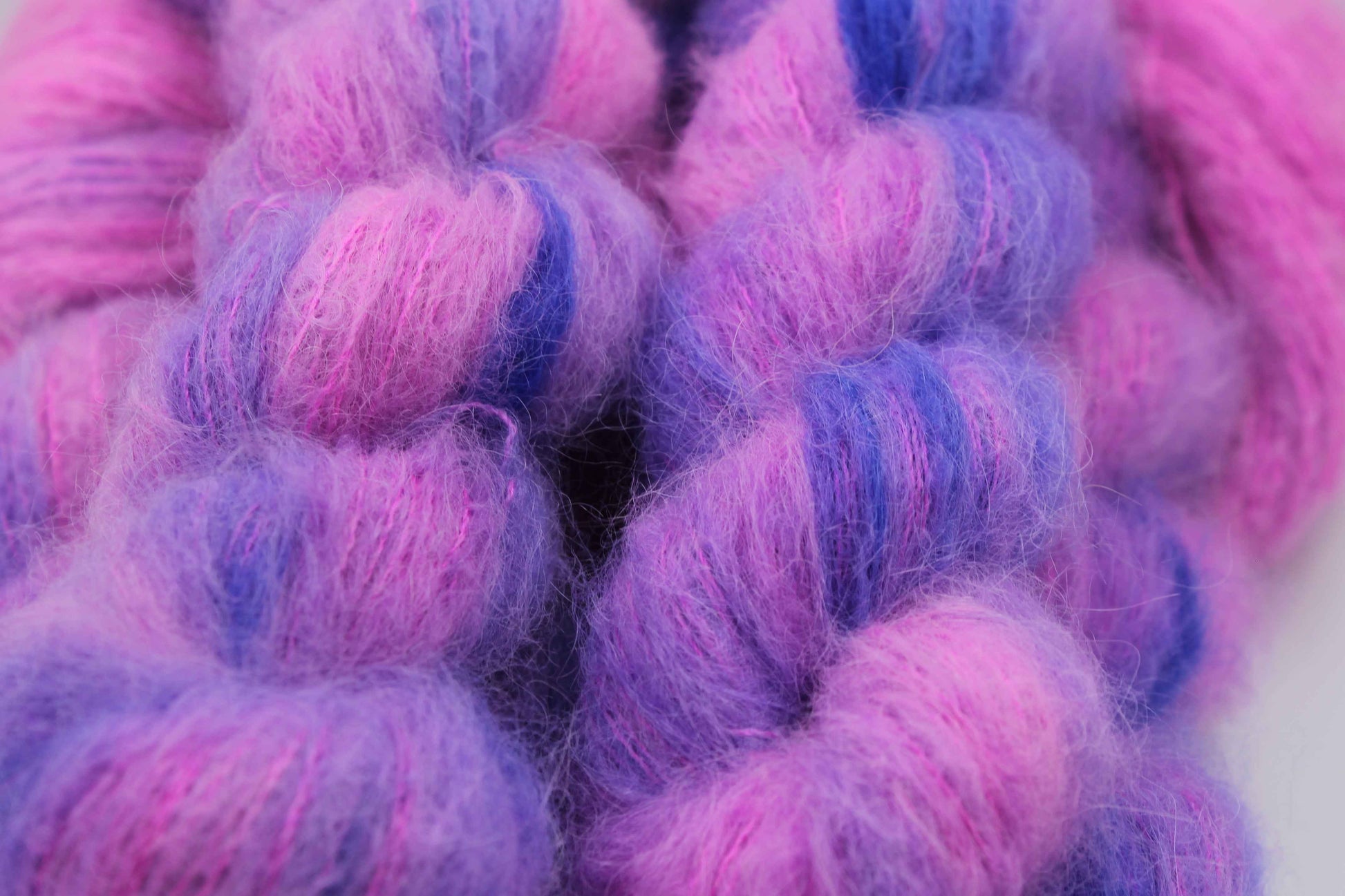 Bubblegum & Blue Jeans Exquisite Lace Yarn 50g Skein 74% Baby Suri Alpaca 26% Mulberry Silk