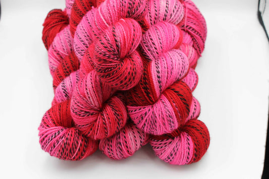 Sunburnt Zebra  - 100g Hand Dyed Zebra Sock Skein in 80% SuperWash Merino and 20% Nylon