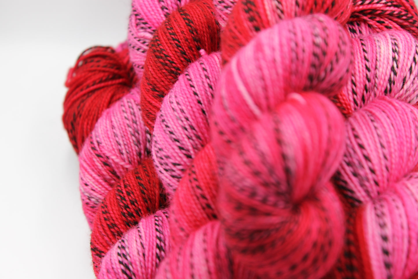 Sunburnt Zebra  - 100g Hand Dyed Zebra Sock Skein in 80% SuperWash Merino and 20% Nylon