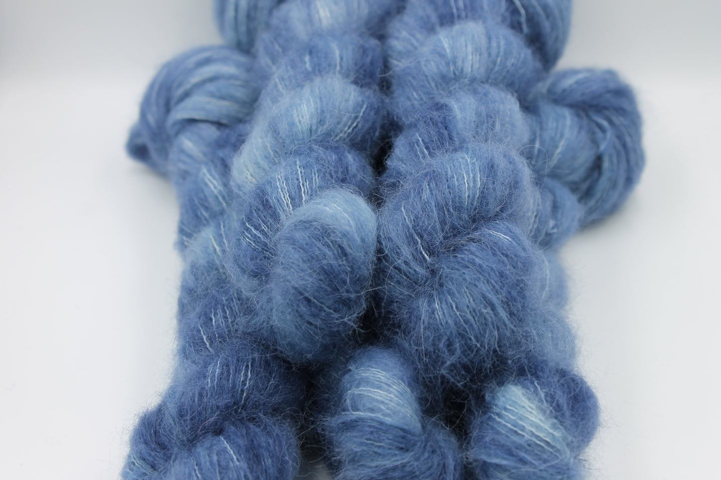 Mountain Blue Exquisite Lace Yarn 50g Skein 74% Baby Suri Alpaca 26% Mulberry Silk
