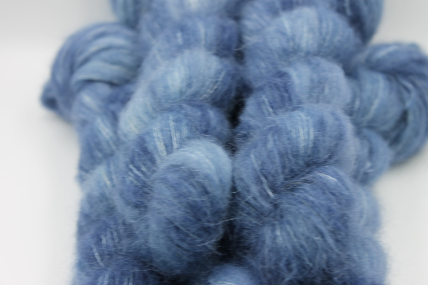 Mountain Blue Exquisite Lace Yarn 50g Skein 74% Baby Suri Alpaca 26% Mulberry Silk
