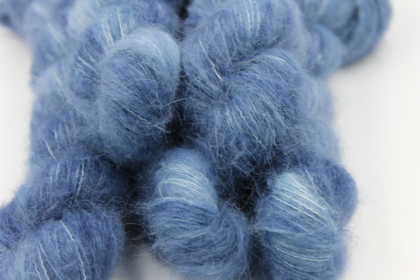 Mountain Blue Exquisite Lace Yarn 50g Skein 74% Baby Suri Alpaca 26% Mulberry Silk