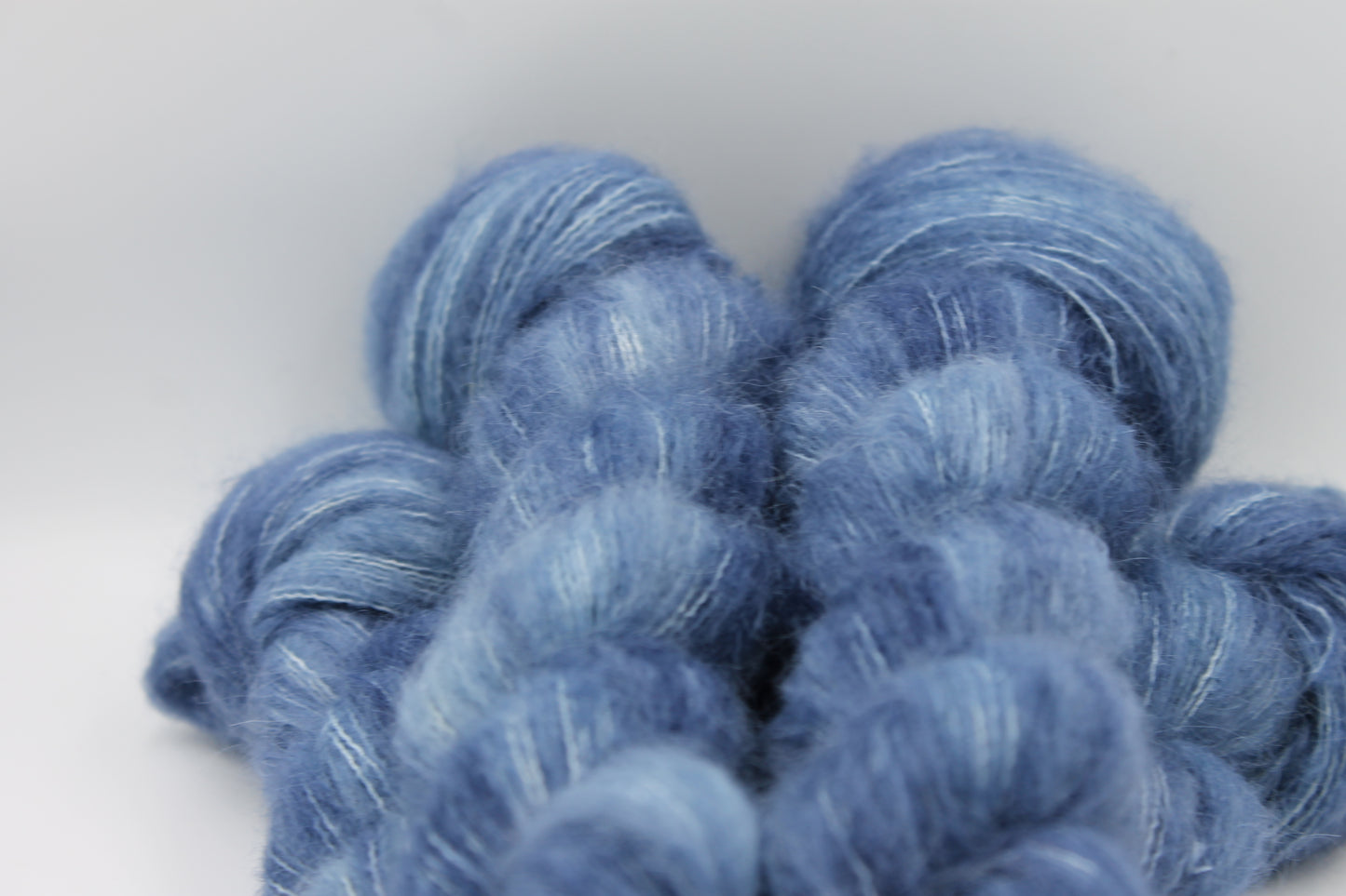 Mountain Blue Exquisite Lace Yarn 50g Skein 74% Baby Suri Alpaca 26% Mulberry Silk