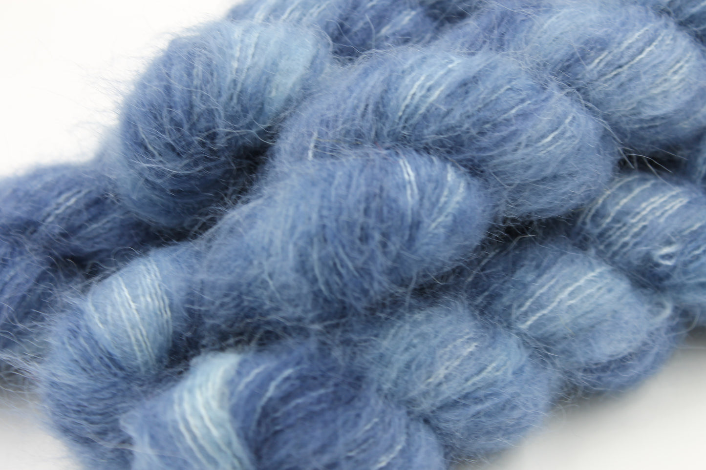 Mountain Blue Exquisite Lace Yarn 50g Skein 74% Baby Suri Alpaca 26% Mulberry Silk