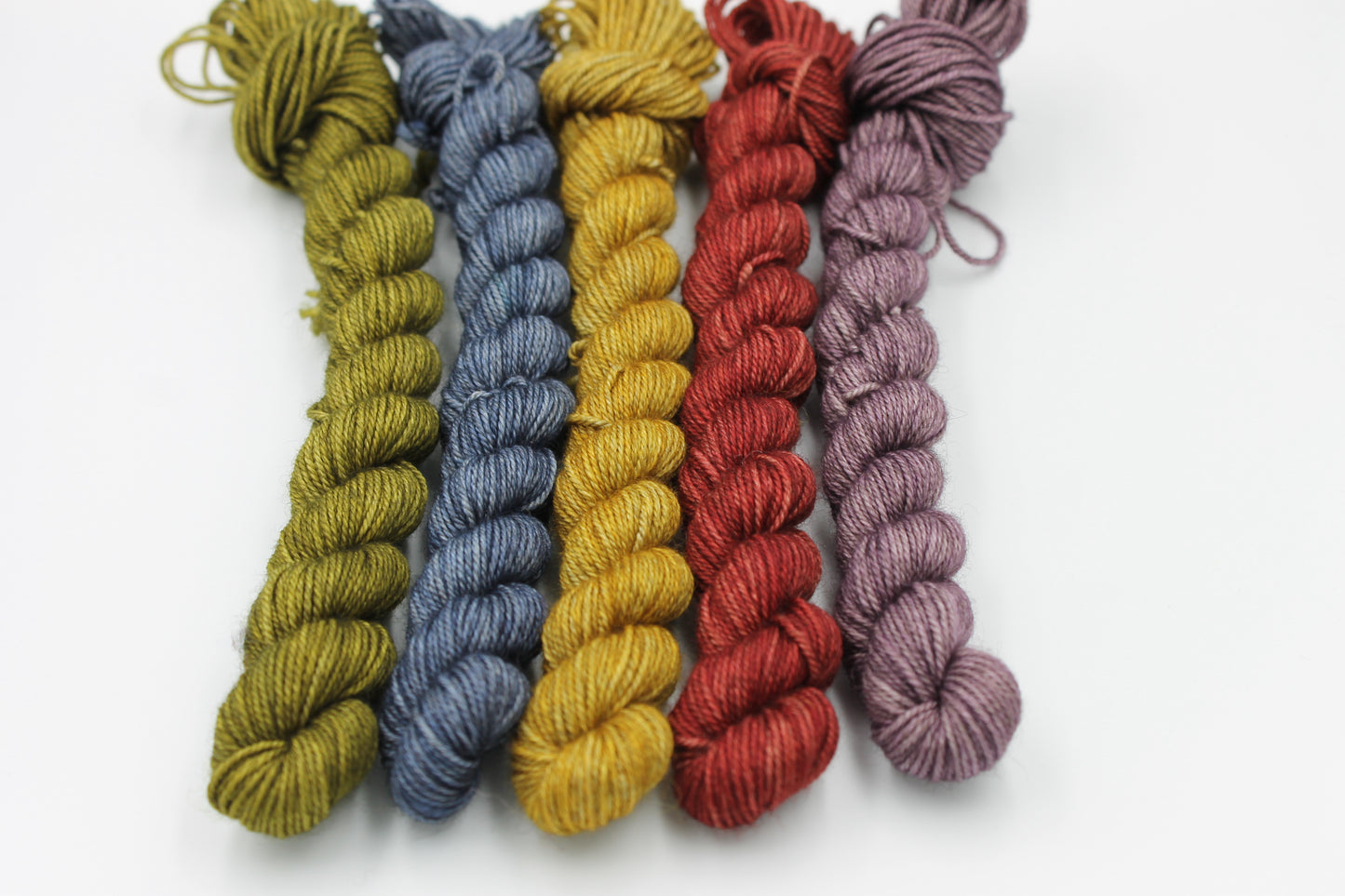 Hundred Acre Wood Mini Skein Set - 5 x 20g Sock Yarn (60% Superwash Merino, 20% Yak, 20% Silk