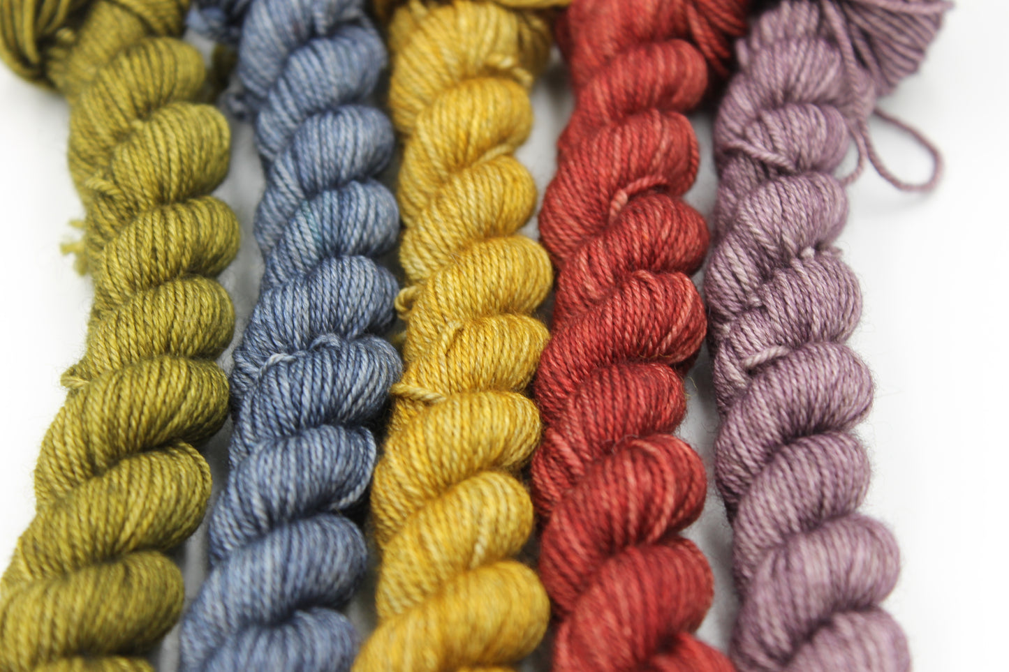 Hundred Acre Wood Mini Skein Set - 5 x 20g Sock Yarn (60% Superwash Merino, 20% Yak, 20% Silk
