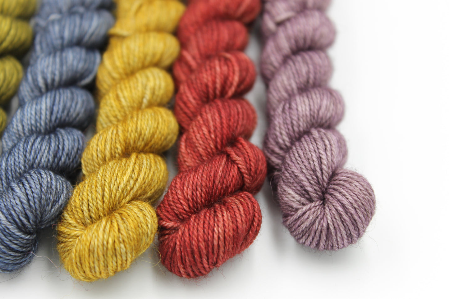 Hundred Acre Wood Mini Skein Set - 5 x 20g Sock Yarn (60% Superwash Merino, 20% Yak, 20% Silk