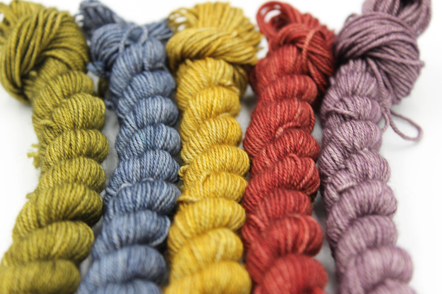 Hundred Acre Wood Mini Skein Set - 5 x 20g Sock Yarn (60% Superwash Merino, 20% Yak, 20% Silk