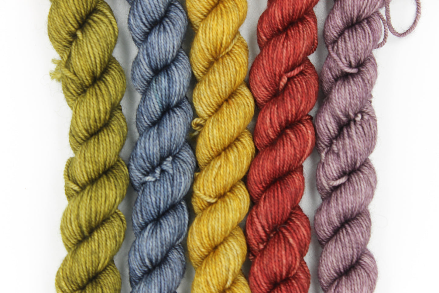 Hundred Acre Wood Mini Skein Set - 5 x 20g Sock Yarn (60% Superwash Merino, 20% Yak, 20% Silk