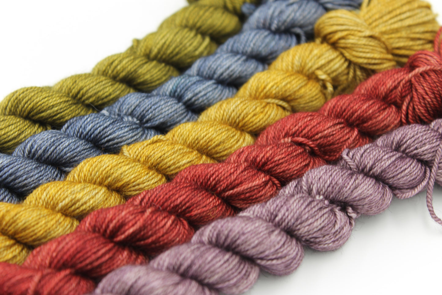 Hundred Acre Wood Mini Skein Set - 5 x 20g Sock Yarn (60% Superwash Merino, 20% Yak, 20% Silk