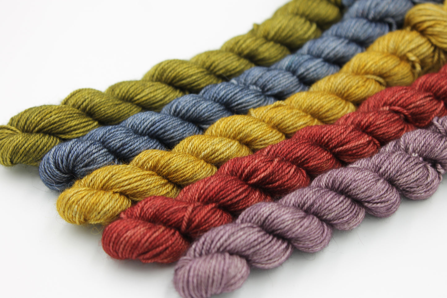 Hundred Acre Wood Mini Skein Set - 5 x 20g Sock Yarn (60% Superwash Merino, 20% Yak, 20% Silk