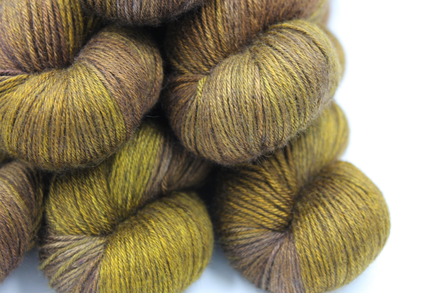 Gaslight Ochre Sock Yarn Skein 50% Yak 50% Silk 100g