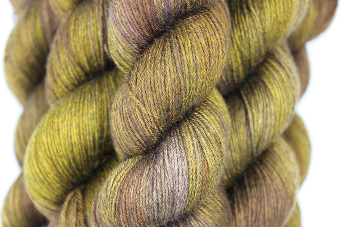 Gaslight Ochre Sock Yarn Skein 50% Yak 50% Silk 100g