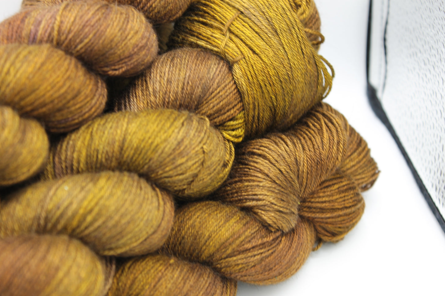 Gaslight Ochre Sock Yarn Skein 50% Yak 50% Silk 100g
