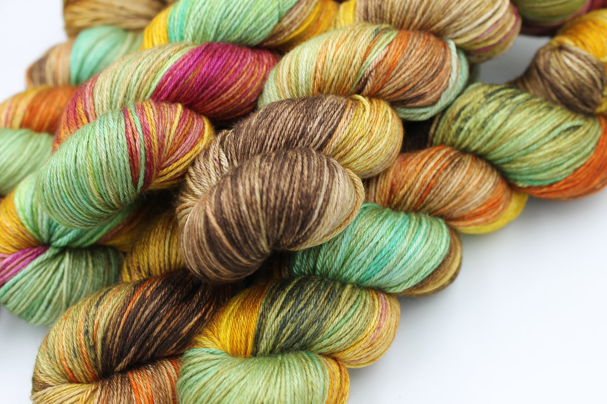 Autumnal Hedgerow - 50% Superwash Merino Wool, 50% Silk, 100g