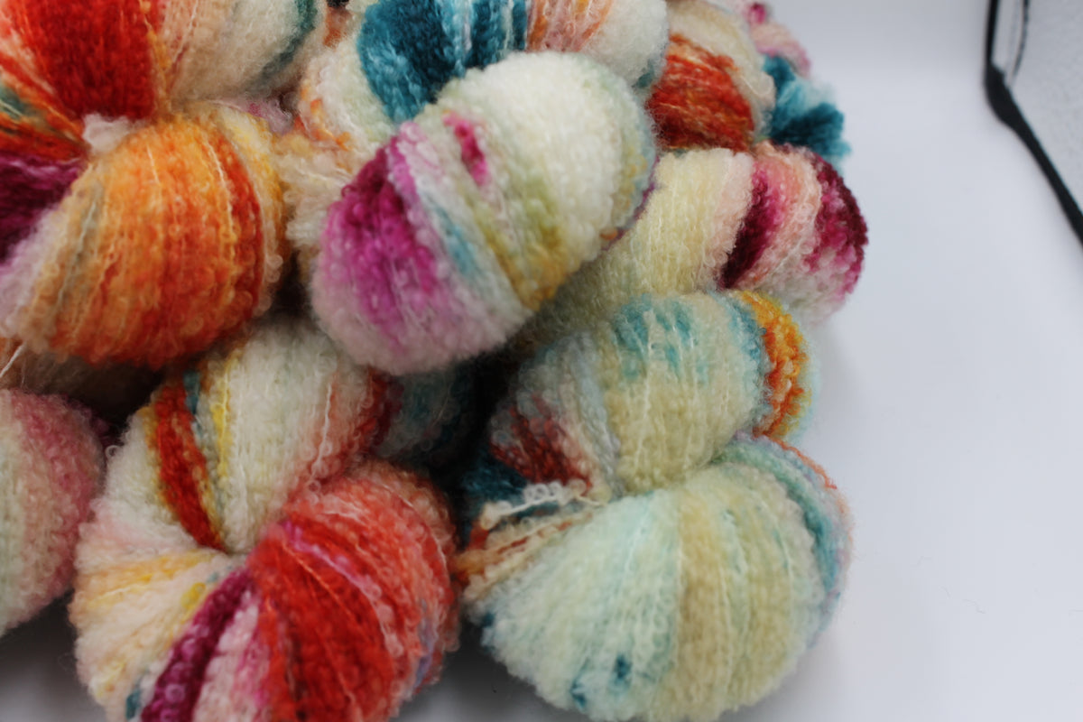 Harlequin 80% Superfine Merino Wool Boucle Yarn - 20% Nylon Lace Weight 100g Skein