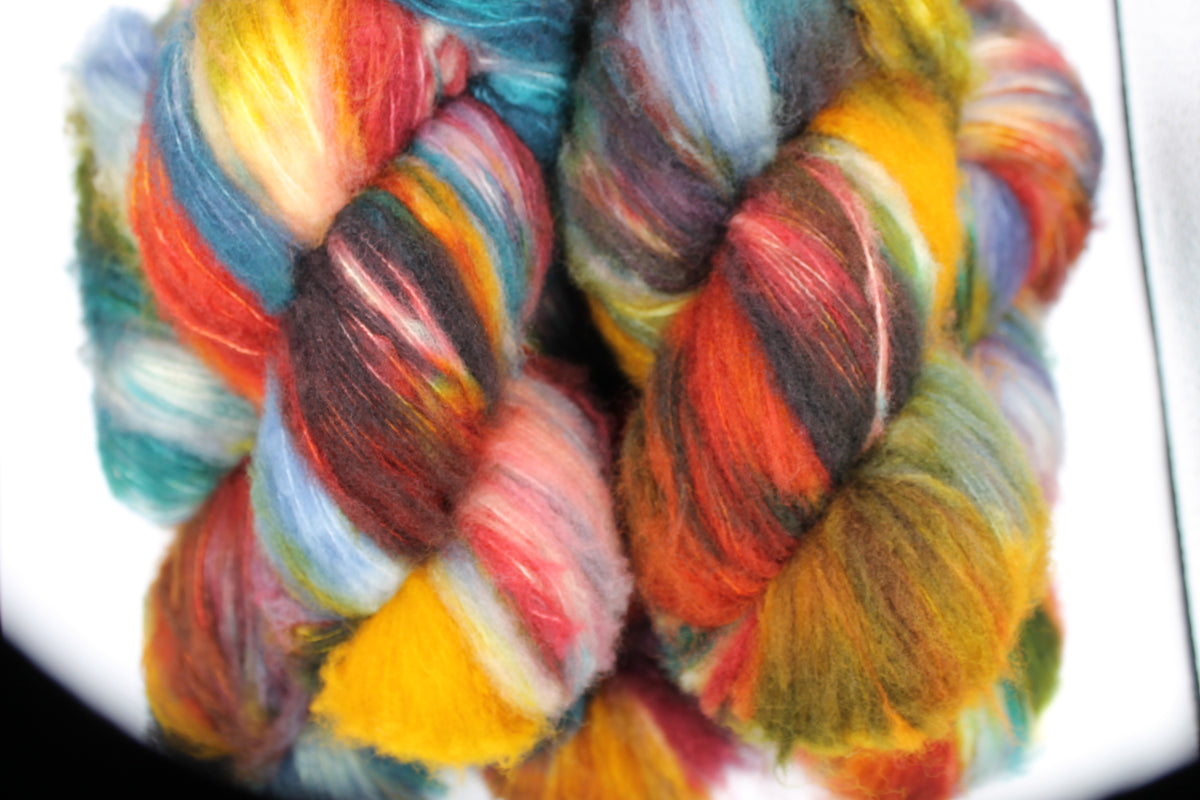 Brushed Autumn  80% Superfine Brushed Merino Wool Yarn - 20% Nylon Lace Weight 100g Skein