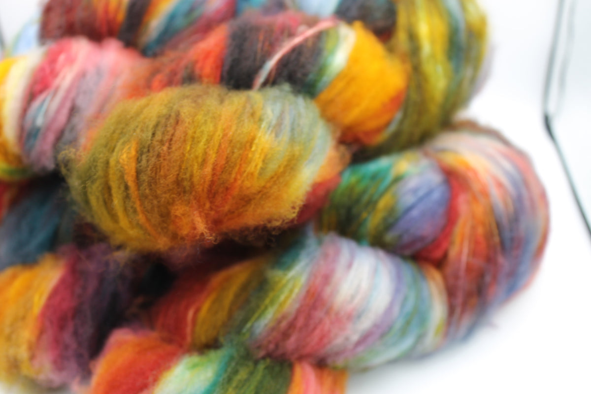 Brushed Autumn  80% Superfine Brushed Merino Wool Yarn - 20% Nylon Lace Weight 100g Skein