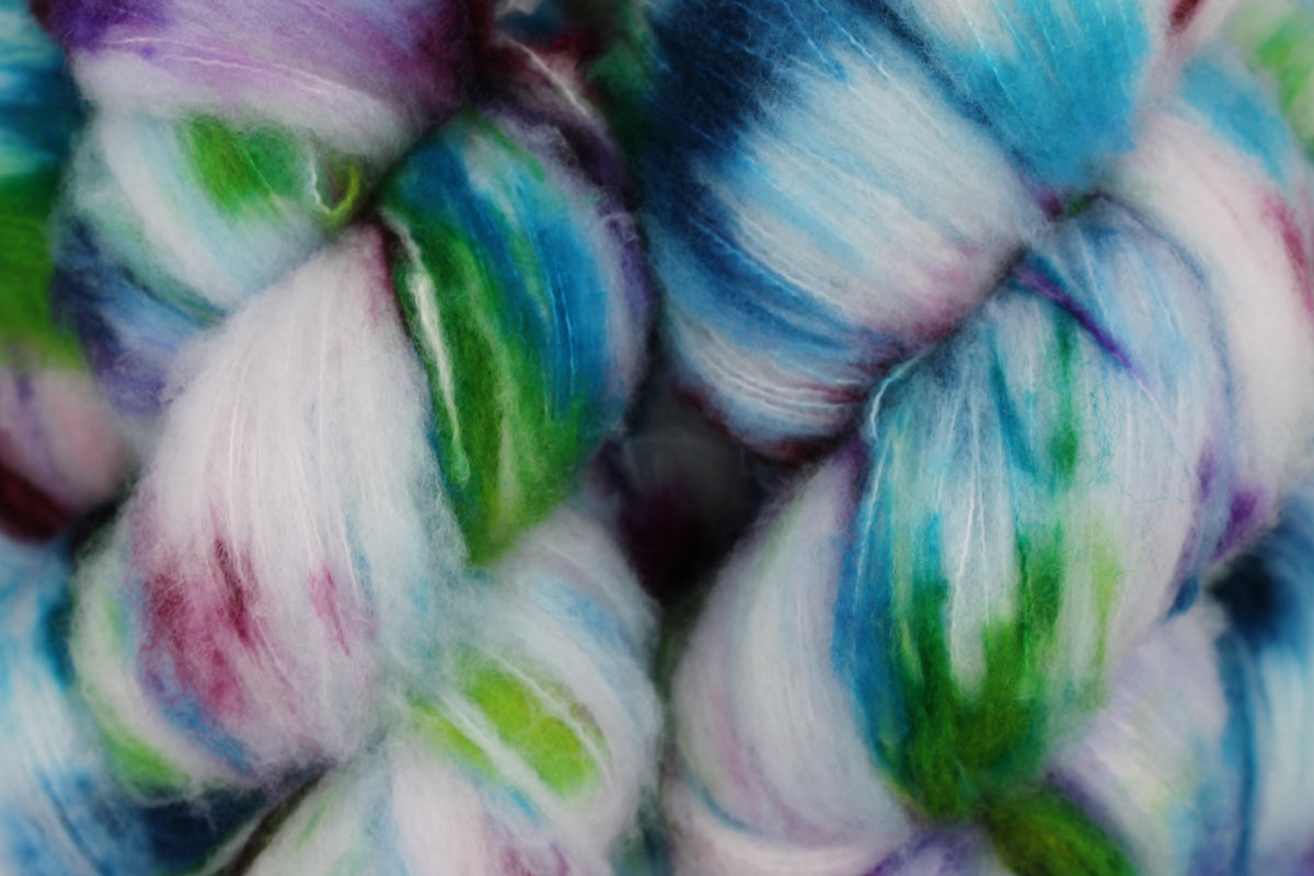 Brushed Watercolour 80% Superfine Brushed Merino Wool Yarn - 20% Nylon Lace Weight 100g Skein