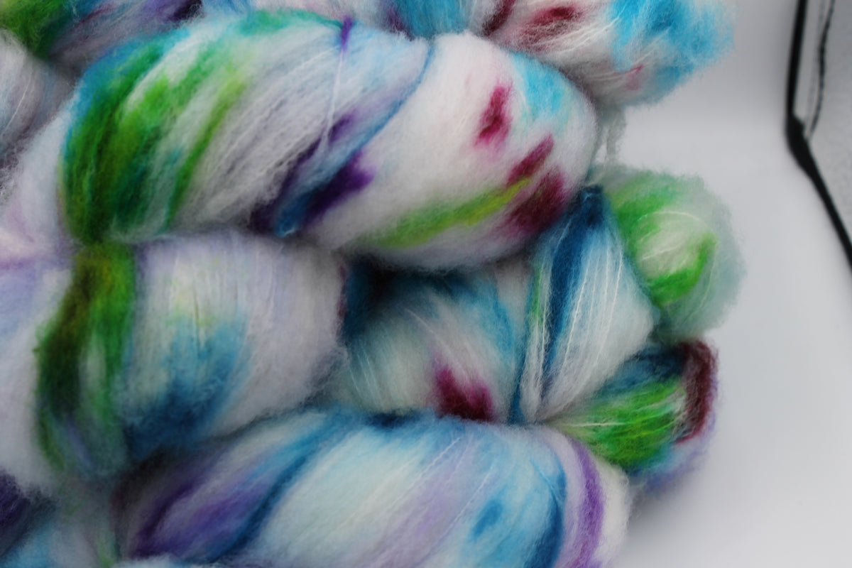Brushed Watercolour 80% Superfine Brushed Merino Wool Yarn - 20% Nylon Lace Weight 100g Skein