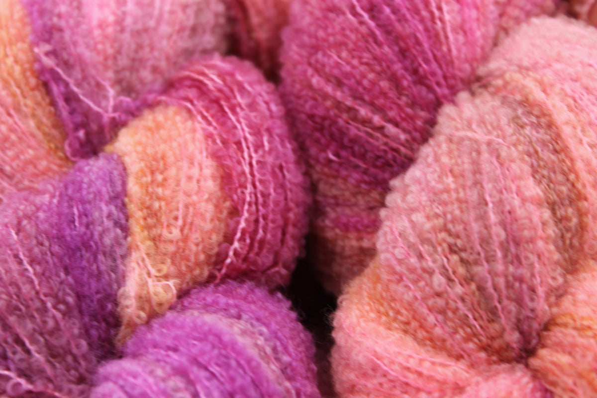 Vintage Rose 80% Superfine Merino Wool Boucle Yarn - 20% Nylon Lace Weight 100g Skein