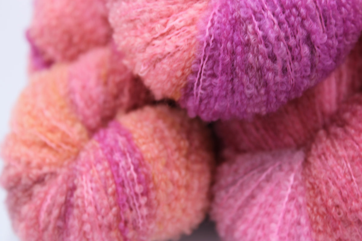 Vintage Rose 80% Superfine Merino Wool Boucle Yarn - 20% Nylon Lace Weight 100g Skein