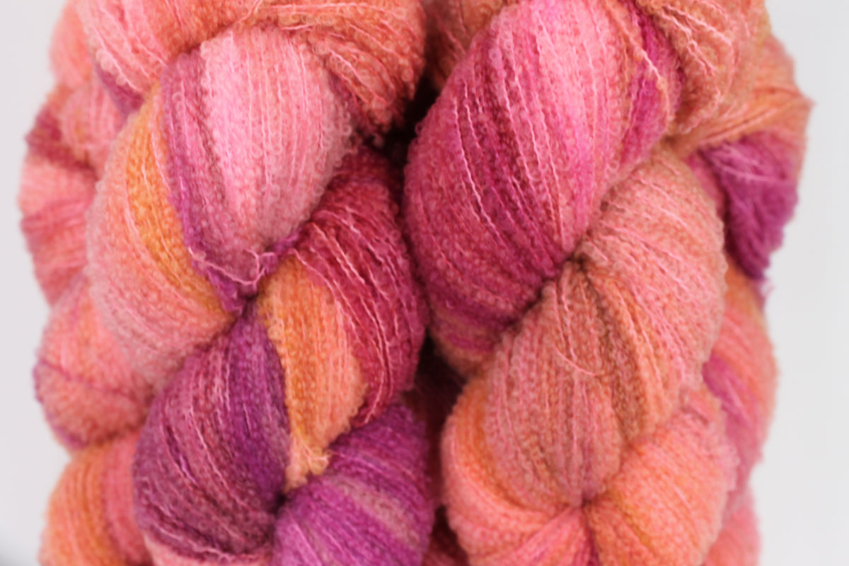 Vintage Rose 80% Superfine Merino Wool Boucle Yarn - 20% Nylon Lace Weight 100g Skein