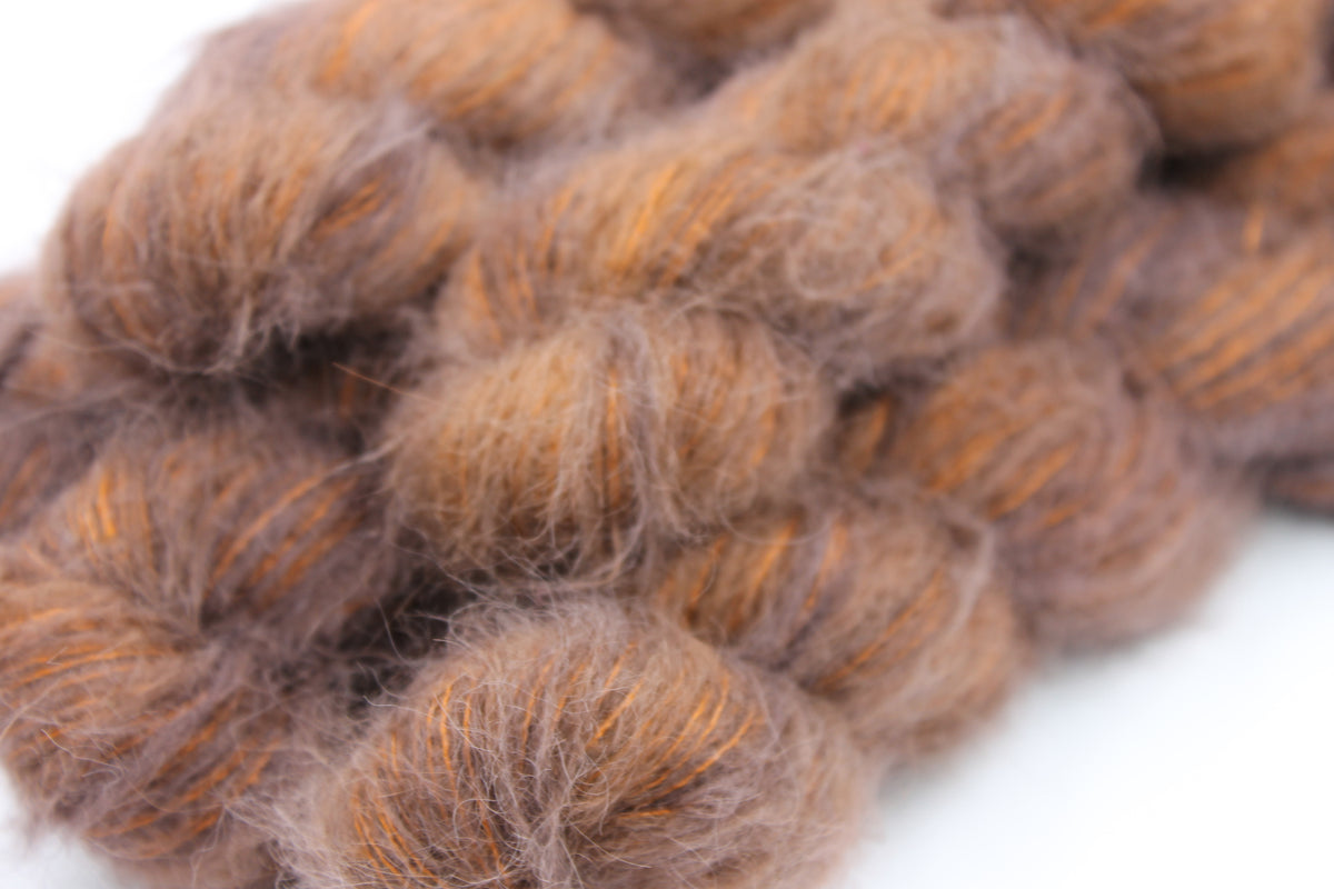 Chestnut Lace Yarn 50g Skein 74% Baby Suri Alpaca 26% Mulberry Silk