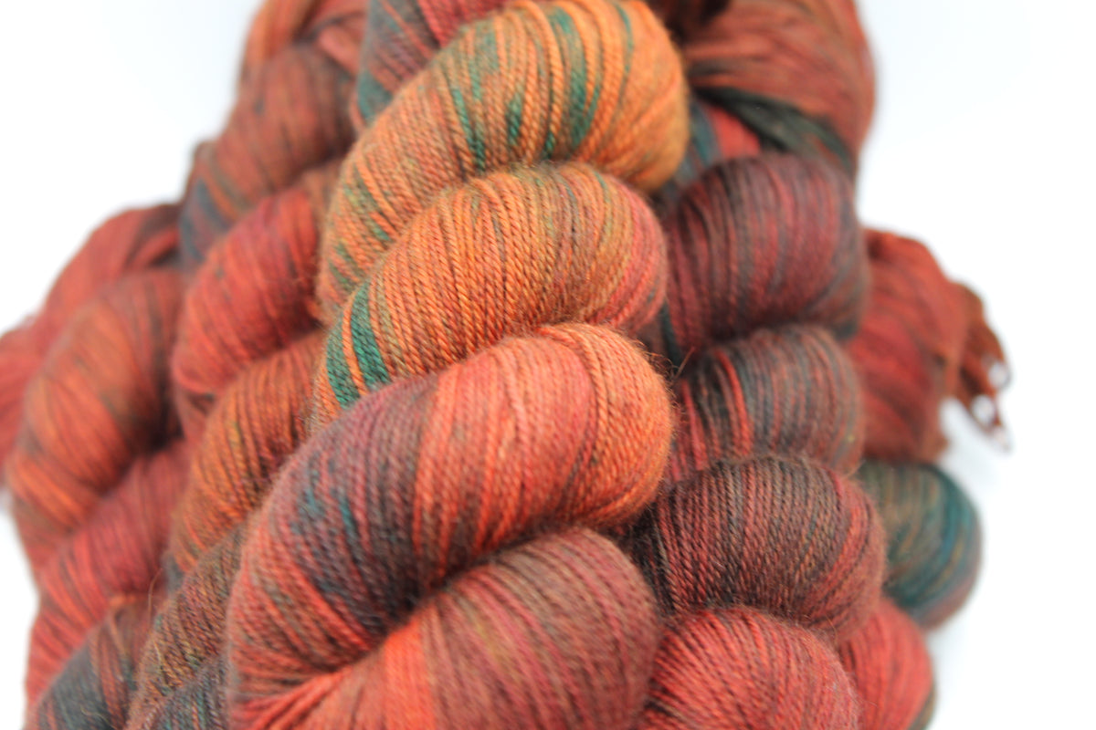 Fireside Glow Merino Silk Yak Yarn - 60% SuperWash Merino, 20% Silk, 20% Yak