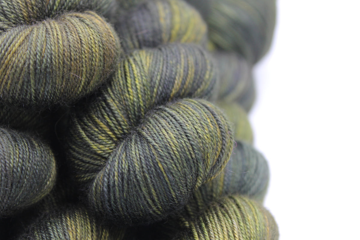 Fangorn Forest Merino Silk Yak Yarn - 60% SuperWash Merino, 20% Silk, 20% Yak