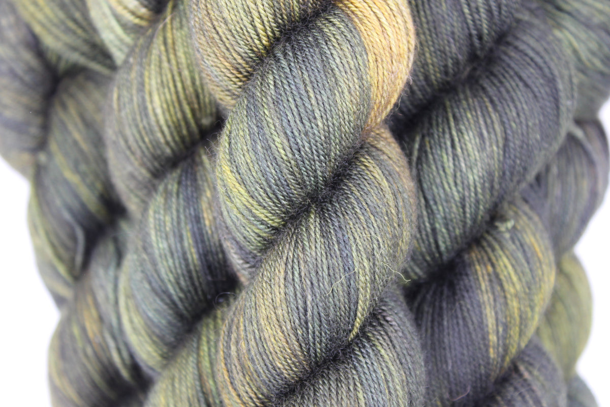 Fangorn Forest Merino Silk Yak Yarn - 60% SuperWash Merino, 20% Silk, 20% Yak