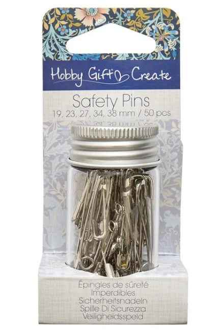 Hobby Gift Create Safety Pins Silver - 50pcs
