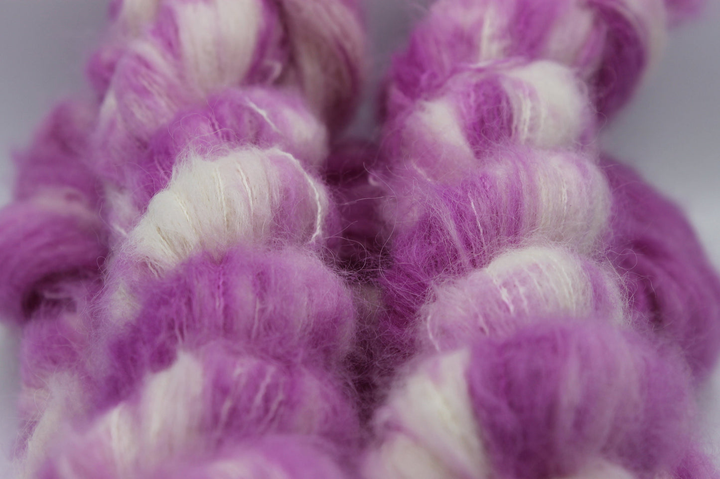 Raspberry Ripple Exquisite Lace 50g skein 74% Baby Suri Alpaca 26 Mulberry  Silk