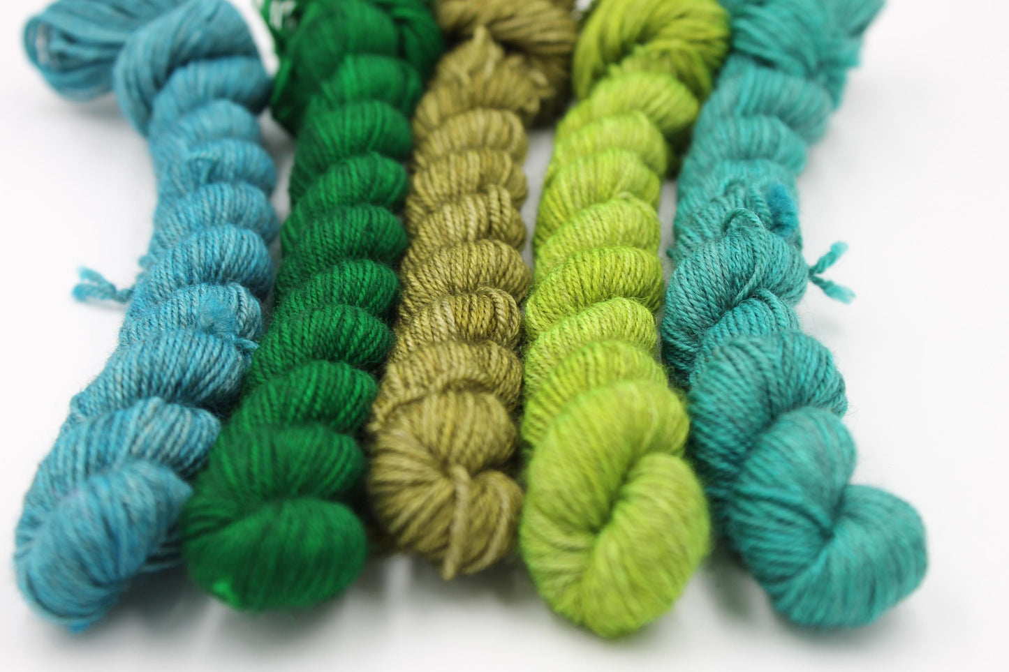 Shades - Olive Mini Skein Set Sock 70% Superwash Merino 20 Yak 10 Nylon 5 x 20g
