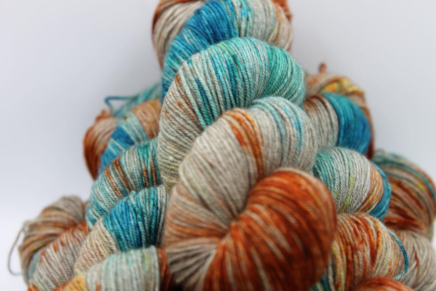 Rusty Hull,  Sock Skein 70% Superwash Merino 20 Yak 10 Nylon 100g