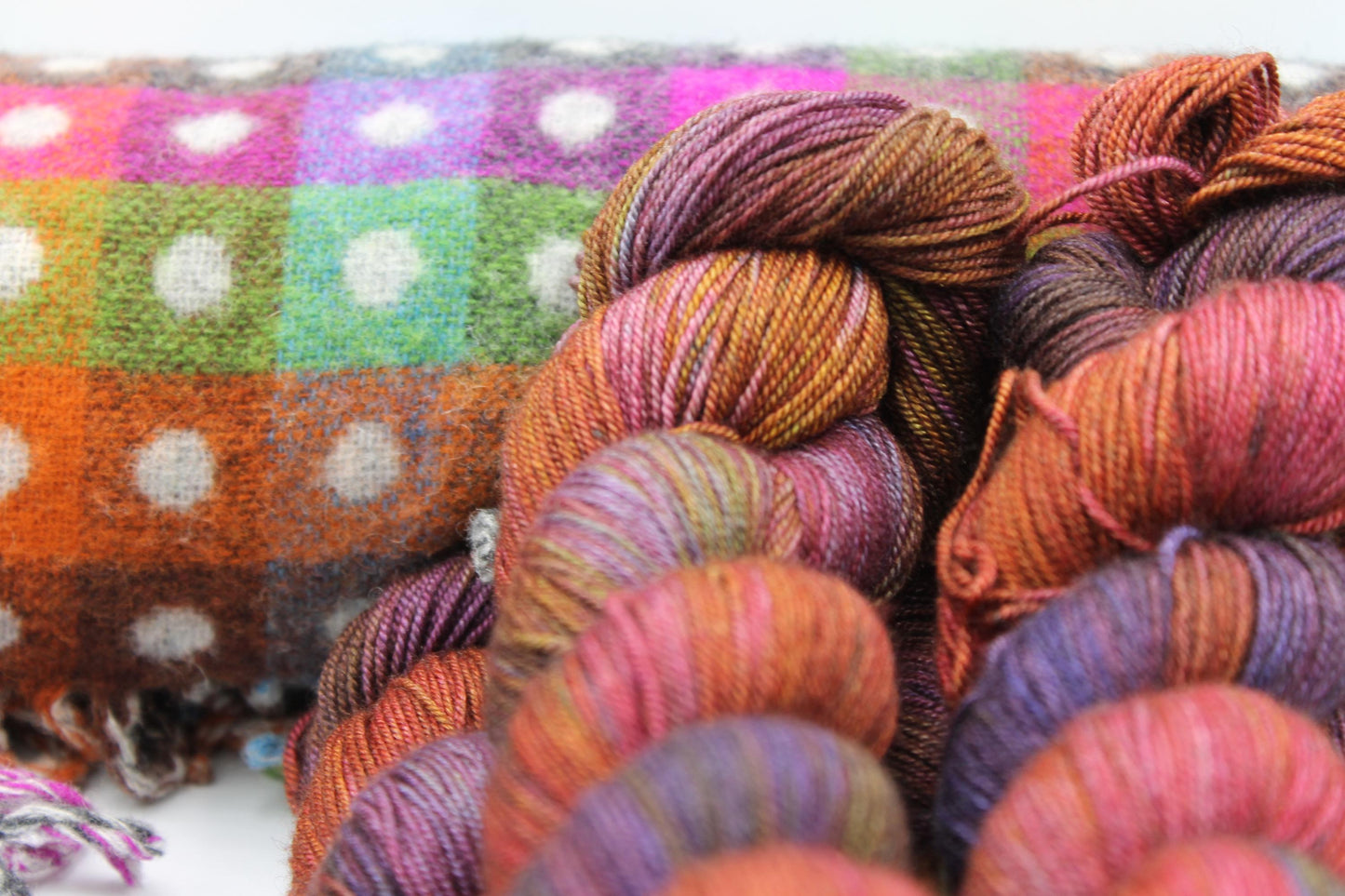 Comfy Blanket Sock Skein 60% SuperWash Merino 20 silk  and 20 Yak Hand Dyed Yarn