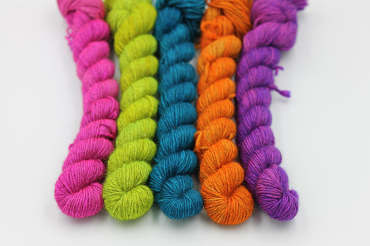 Opulence VI Mini Skein Set Sock 70% Superwash Merino 20 Yak 10 Nylon 5 x 20g
