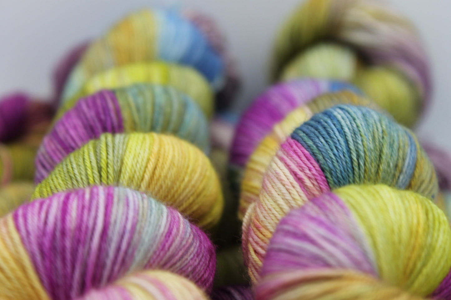 Vintage Hydrangea.   Premium Sock Skein 75% SuperWash Merino and 25 Nylon Hand Dyed Yarn