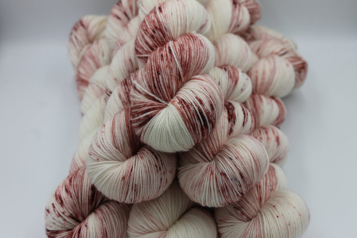 Old Rose Deep Speckle Sock Skein 75% SuperWash Merino and 25 Nylon Hand Dyed Yarn 100g