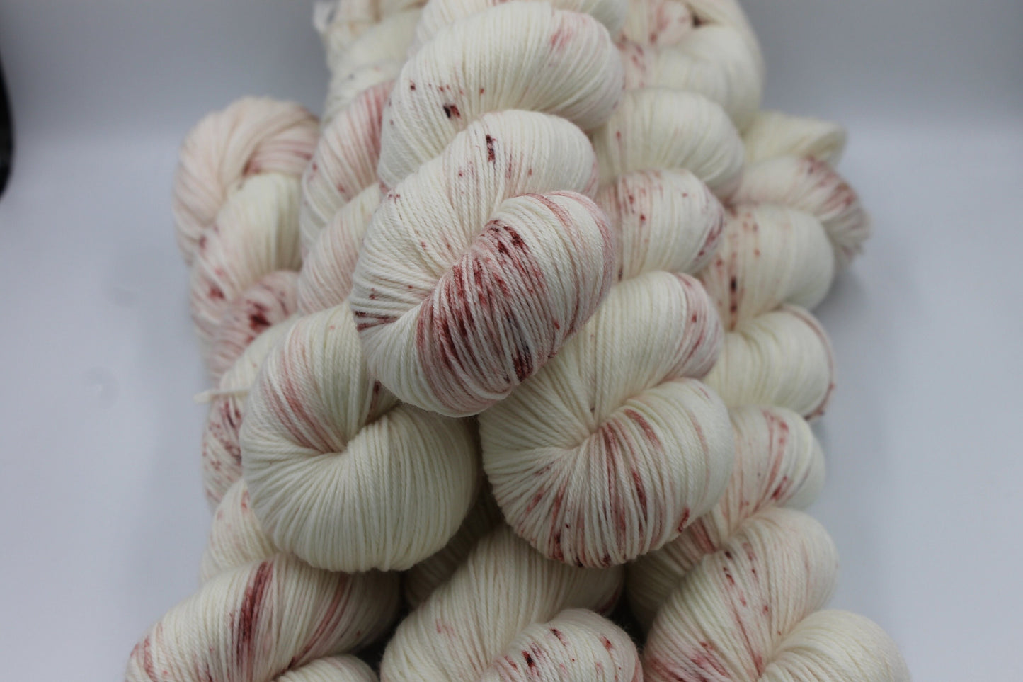Old Rose Light Speckle Sock Skein 75% SuperWash Merino and 25 Nylon Hand Dyed Yarn 100g