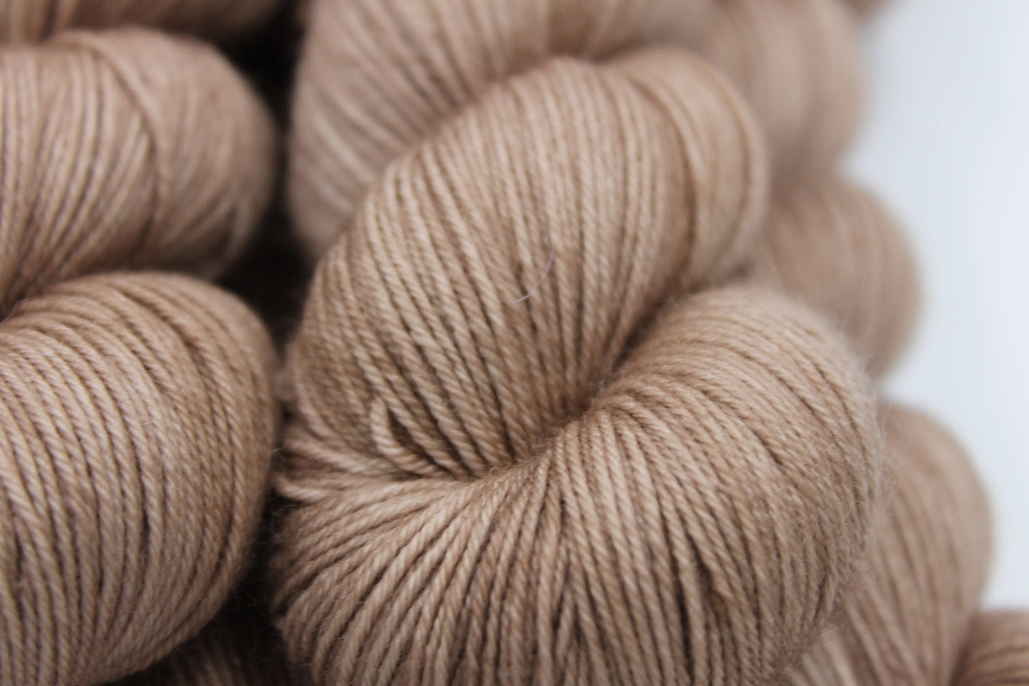 Cappuccino  Sock Skein 75% SuperWash Merino and 25 Nylon Hand Dyed Yarn 100g