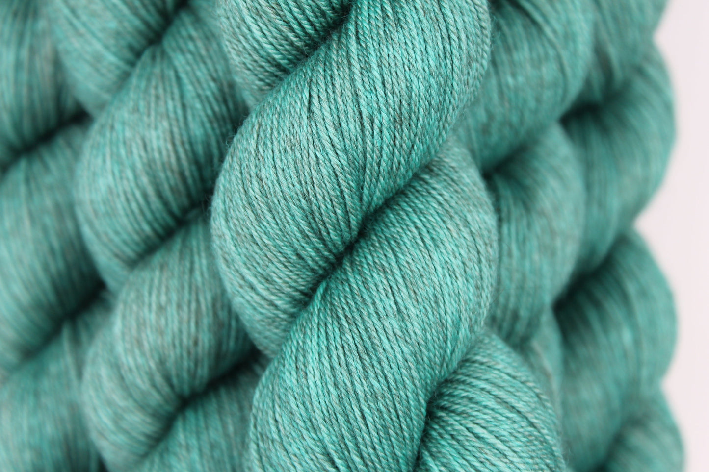 Jade Sock Skein 60% SuperWash Merino 20 silk  and 20 Yak Hand Dyed Yarn