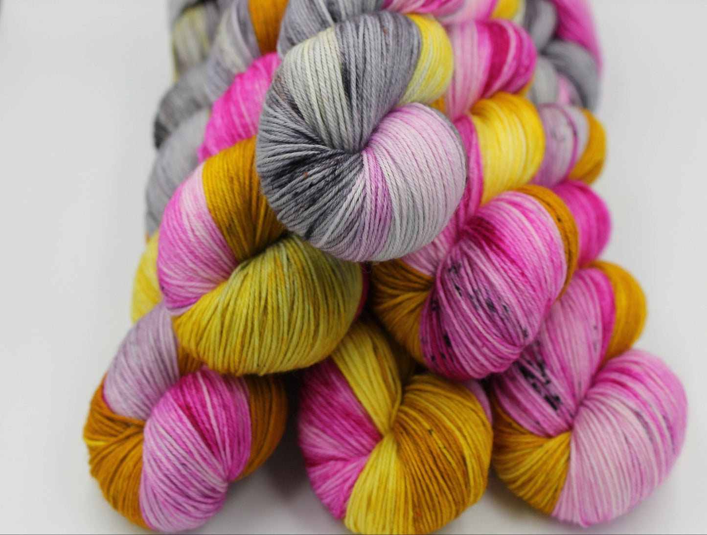 Sugar and Spice. Sock Skein 75% SuperWash Merino and 25 Nylon Hand Dyed Yarn