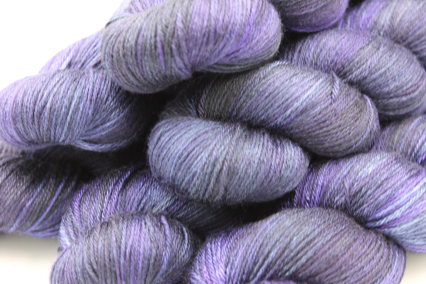 Dark Biddings Sock skein  50% Superwash Merino Wool 50 Silk 100g Skeins